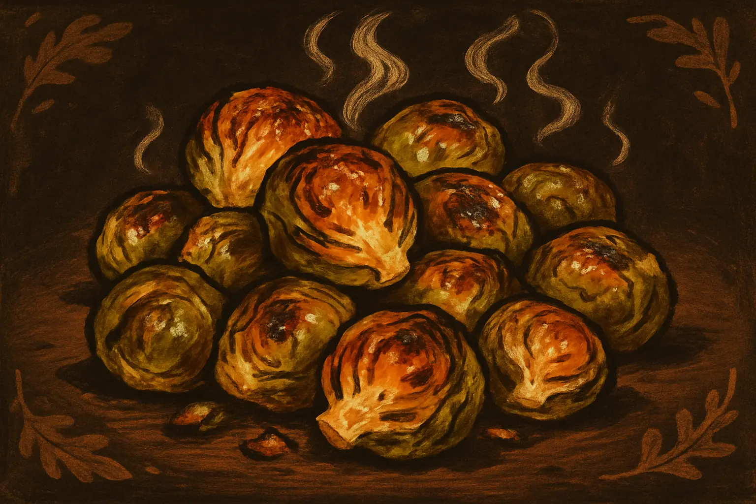 Illustration for Air Fryer Crispy Brussels Sprouts