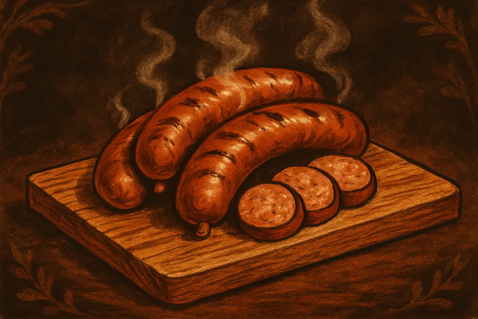 Illustration for Blackened Andouille off the Cypress Smoke